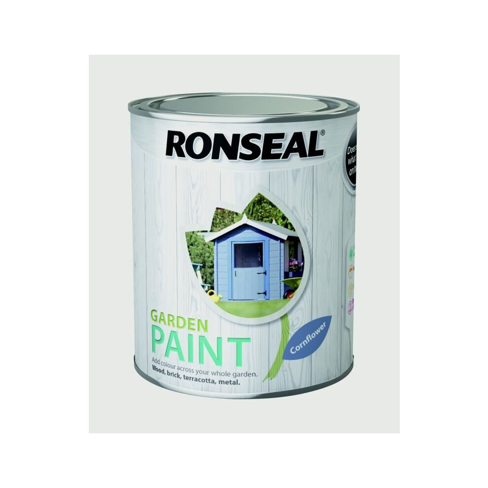 Ronseal RSLGPCF750 GPCF750 Garden Paint Cornflower 750ml, 750 ml