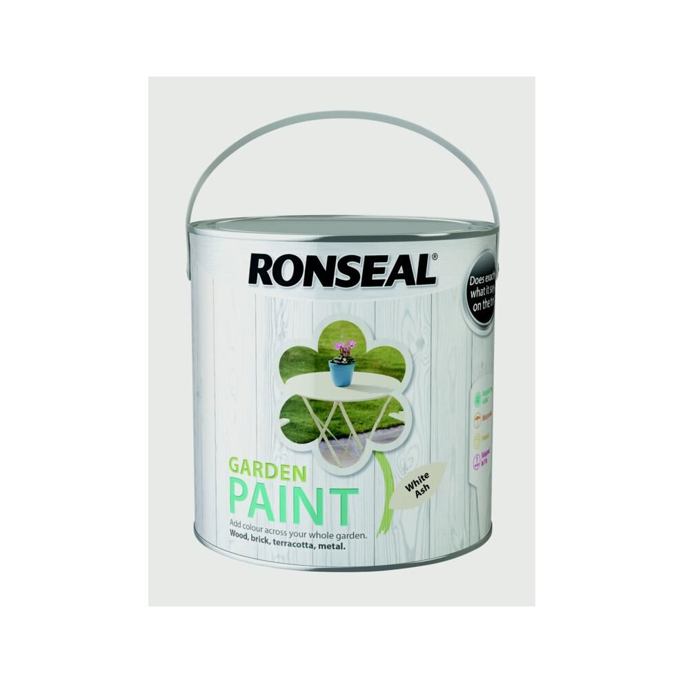Ronseal 37426 Garden Paint White Ash 2.5 Litre