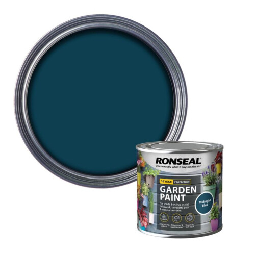 Ronseal Ronseal 37389 Garden Paint Midnight Blue 250ml 1