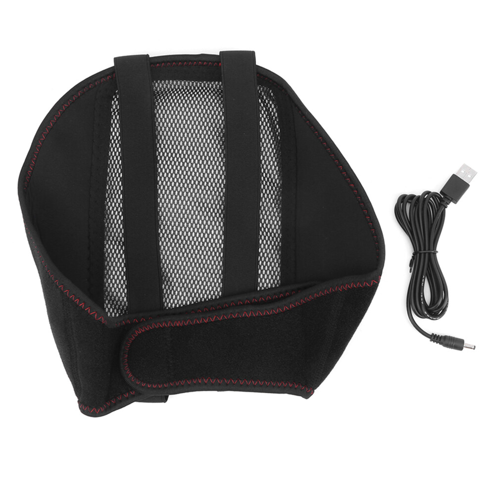 Revolutionary Pain Relief Belt, Far Infrared Heat Lumbar Support with Vibration Massage, Adjustable Straps & Inner Pocket for Herbal Package