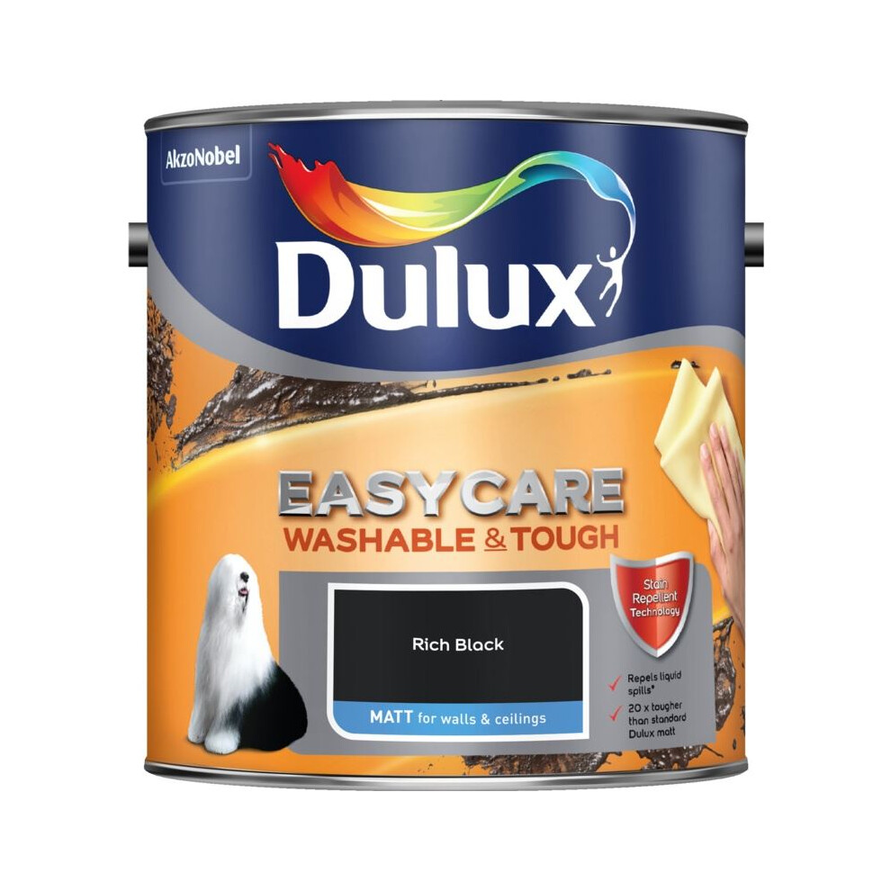 Dulux Easycare Matt Rich 2.5L Black