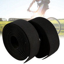 2PCS Black Anti-Slip Shock Absorption Bike Handlebar Tape 200 x 3 x 0.3cm