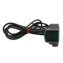 Acelerador de polegar para bicicleta elétrica com display LCD, indicador digital de voltagem da bateria, monitor de voltagem em tempo real e
