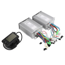 Controlador de motor brushless silencioso para bicicleta elétrica, 48V/36V/450W, acionamento duplo com display LCD, controle de velocidade constante