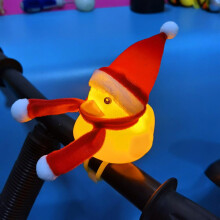 Festlicher gelber Ente Auto-Accessoire mit Feiertags-Hut und Schal – Armaturenbrett-Geschenk