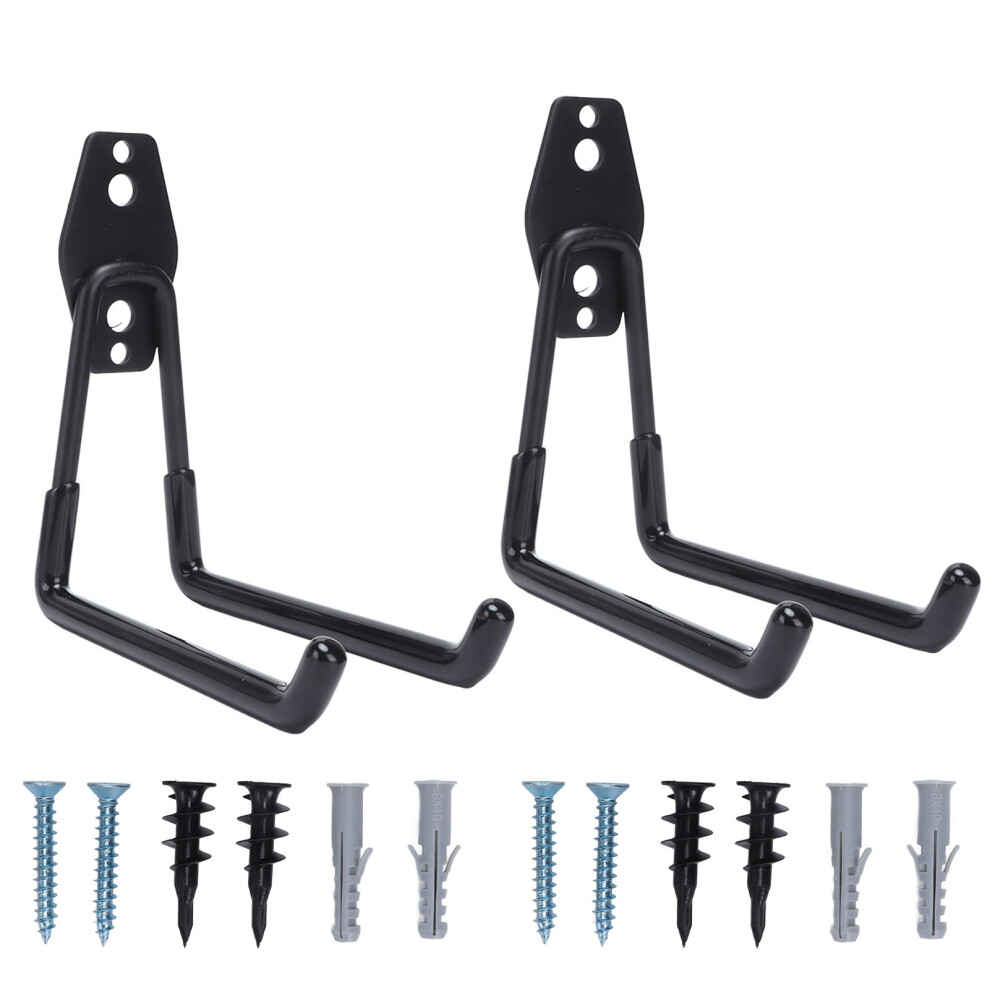 Garage Utility Hooks, Heavy Duty Steel Wall Mount Storage With Anti-Slip Coating, Space Saving (2Pcs) 9301476507972
