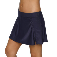Saia de banho feminina com fenda lateral, calcinha modeladora para piscina e praia, tecido de alta qualidade com estampa floral deslumbrante.