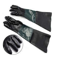 Handschuhe Sandstrahlhandschuhe 1 Paar 2 Stück Zubehör bequeme grüne Nähte Schwarze PVC-Baumwollteile Nähte