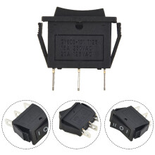 Ein/Aus-Rechteck-Kippschalter 3 Positionen SPDT Schwarze elektrische Geräte mit Lichtschalter Schalterkappe 12V 16A 250VAC