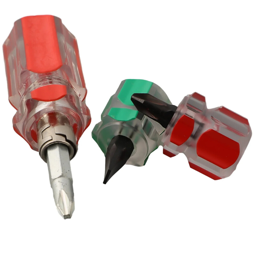 Nutdrivers Screwdriver Short 2-In-1 3Pcs Cross Head Diy Driver Flat Hammer Interchangeable Multifunction 6935161463835