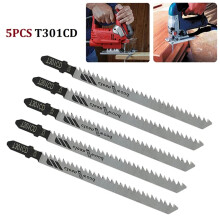 5Pcs T301CD Stichsägeblattset Hochkohlenstoffstahl-Kolbensägeblatt für Blechplatten Holz Kunststoff Metallschneiden Holzbearbeitung Holzbearbeitung