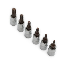 6 Stück 1/4 Zoll 6,35mm Hex-Torx Schraubendreher Bit Set T10 T15 T20 T25 T30 T40 S2 Chrom Vanadium Stahlantrieb Stecknuss Handwerkzeuge