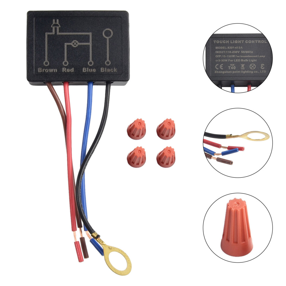 220V Touch Light Switch Emc Human Touch Anti-Interference Dimmers Table Lamp Dimmer Control Module Sensor Home Improvement Tool 6935161463156