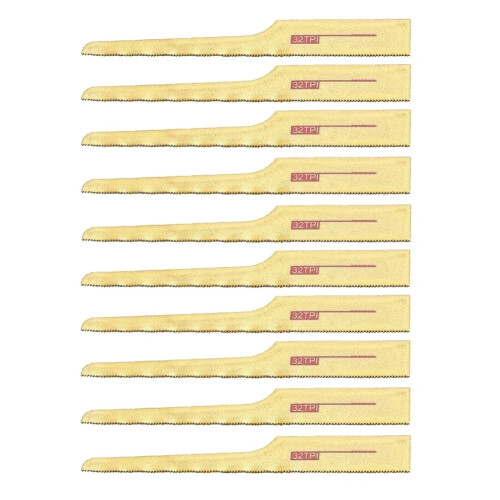 10Pcs Πνευματικές Λεπίδες Πριονιού Αέρα Λεπίδα Λίμας 32TPI 93mm Εργαλείο Αέ 1