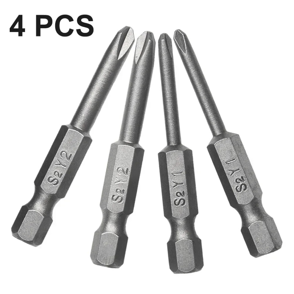 4Pcs Y1 Y2 Y Tip Magnetic Tri-Wing 50Mm Head Screwdriver Bits Set Hex Shank For Manual Electric Screwdrivers Drill Air Tools 6935161460452