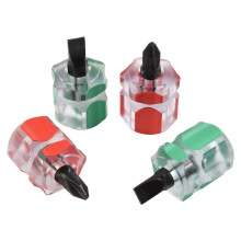 4Pcs Mini Kurz-Schraubendreher-Set Flach-Schlitz-Standardspitze Kompakter Schraubenzieher Präzisionshandwerkzeuge Autoreparatur