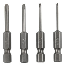 4-teiliger Kreuzschraubendreherkopf rutschfester magnetischer Schraubendreher Bit Set PH00 1,6mm PH0 2mm PH1 3mm PH2 4mm Handwerkzeug Legierungsstahl