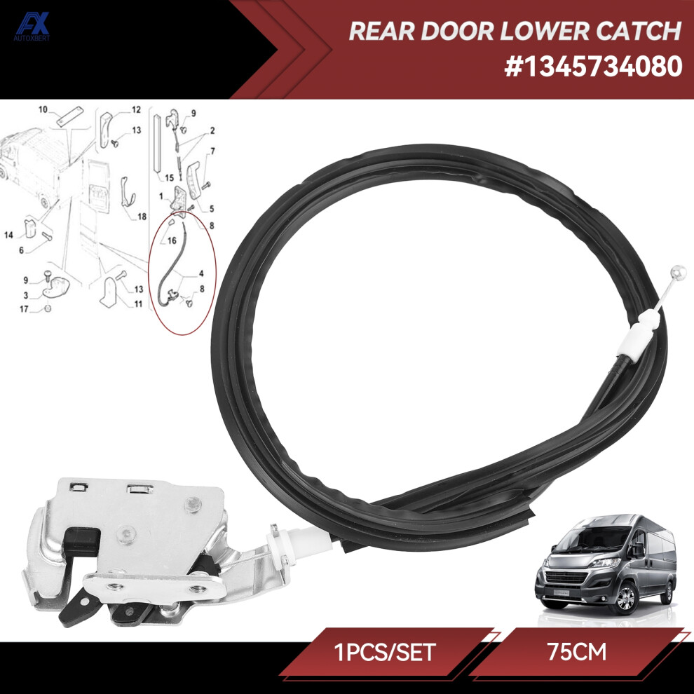 Car Rear Lower Left Door Lock Catch Cable For Fiat Ducato Peugeot Boxer Citroen Relay 2006-On 1345734080 1385567080 1379732080 6935161462210