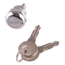 Car Rear Lock Cylinder with Keys Fit for Folding T Handle Latch Toolbox Truck Trailer RV Motorhome Electrical Cabinet Silver