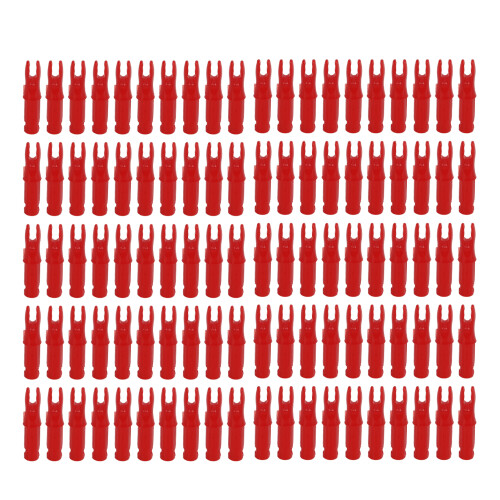 100pcs Red Plastic Arrow Nocks, 3.2cm Light Weight Replacement 1