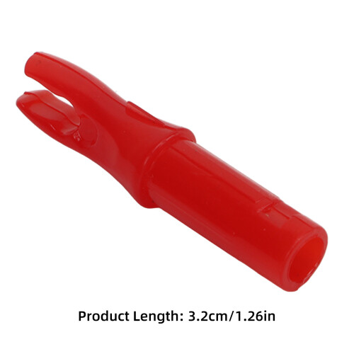 100pcs Red Plastic Arrow Nocks, 3.2cm Light Weight Replacement 2
