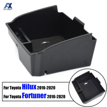 Mittelkonsole-Organizer-Tray, Armlehne, Aufbewahrungsbox, Palettenfachhalter für Toyota Hilux Fortuner 2016 2017 2018 2019 2020 2024