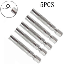5-teiliger Schraubendreher-Adapter 6,35 mm Sechskantgriff Bit Adapter auf 4 mm elektrischen Schraubendreherhalter Konverteradapter für 1/4