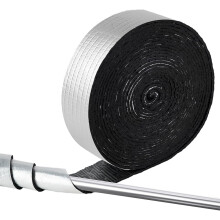 1 pezzo nastro isolante per tubi antigelo, lamina di alluminio, giunculo in cotone, fascia autoadesiva 5x0,5cmx10m Protezione contro il gelo per tubi
