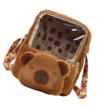Grote capaciteit Capybara pluche rugzak mode schooltas voor-3
