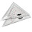 2 Pieces Triangular Transparent Ruler Marine Chart Plotting Triangle Ruler Protractor 300 Mm Triangular Protractor 3