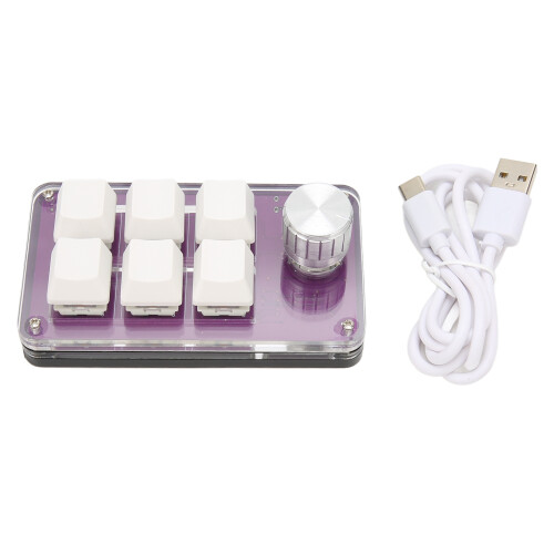 Mini teclado mecánico con teclas programables y función de perilla para Windows, Linux y OS X. Material de alta calidad. Función de