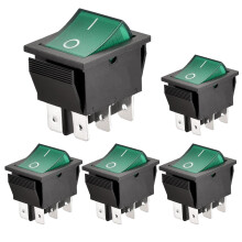 5 PCS Kippschalter 40A 250V Ein/Aus-Kippschalter Bootswagen Wippel 6 Pins 2 Positionen Bootschalter Stromschalter Stromschalter
