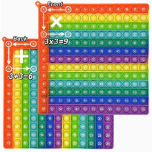 (Orange) Multiplication Game Supplementary Chart Fidget Toys, 12x12&12+12 Times Table Math Practice Activity, Mon