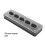 Black Mini 5-Key USB Wired/Wireless Bluetooth Keypad Silicone Keys 6