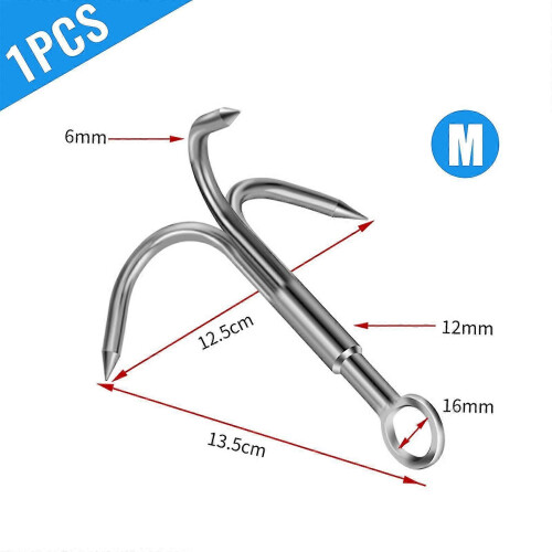 (M) Grappling Hook 3Claw Climbing Hook Stainless Steel Grapnel Hook Small/Large Size
