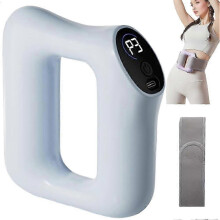 (Blue) Multifunctional Full-Body Fascia Ring, 8-Speed Massager Gun for Muscle Knot Recovery, Deep Tissue Massage for Body Waist Legs