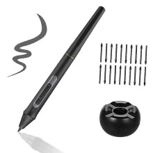 (Battery Free) BOSTO Rechargeable Pen Digital Pen 8192 Levels Pressure Stylus Pen with 20pcs Pen Nips Pen Holder fo