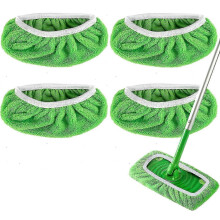 (4PCS  24.5X11.5cm) Replacement Mop Pads for Swiffer Sweeper Mop, 24.5x11.5cm Mop Cleaning Pads Flat Reusable Mop Cleaning Cloth Washable Floor Cloths