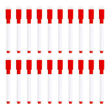 (Red) 20 Pcs/Set Erase Markers Magnetic Whiteboard Markers Dry Wipe Pen with Eraser Caps Quick-Drying Whiteboard Pens  Yellow