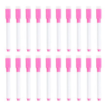 (Pink) 20 Pcs/Set Erase Markers Magnetic Whiteboard Markers Dry Wipe Pen with Eraser Caps Quick-Drying Whiteboard Pens  Yellow