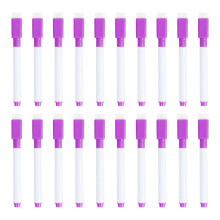 (Purple) 20 Pcs/Set Erase Markers Magnetic Whiteboard Markers Dry Wipe Pen with Eraser Caps Quick-Drying Whiteboard Pens  Yellow