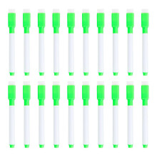 (Green) 20 Pcs/Set Erase Markers Magnetic Whiteboard Markers Dry Wipe Pen with Eraser Caps Quick-Drying Whiteboard Pens  Yellow