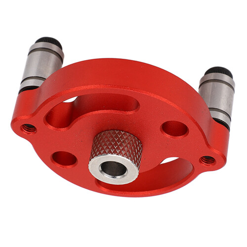 Adjustable Round Hole Punch Locator Set 8-Size Drill Bits Red
