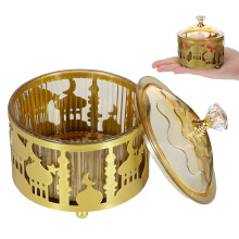 4Stk Metall Ramadan Candy Tablett Gold Snack- Und Trockenfrüchteschale