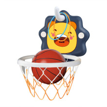 Vnitřní basketbalový stojan pro batolata, nastavitelná výška, zavěšení na zeď, kreslený basketbalový koš, vyrobeno ze stabilních