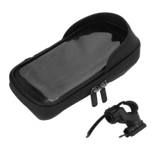 Borsa da manubrio per bicicletta, supporto per telefono da bici impermeabile e girevole a 360 gradi con touchscreen ad alta sensibilità, progettato