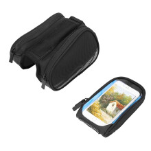 Touch Screen Bike Phone Holder Bag Lightweight Durable Frame Accessory Multi Functional Handlebar Storage Smooth Zipper And Wear Resistant Design
