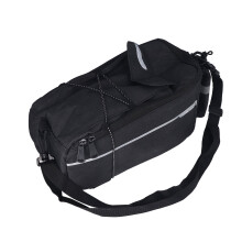 Borse laterali per bicicletta in materiale resistente all'acqua, fodera isolante con tasca portaborraccia, borsa da portapacchi posteriore di grande