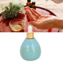 95ml Keramik-Ätherölflasche mit luftdichtem Verschluss für Parfüm Spa Blau