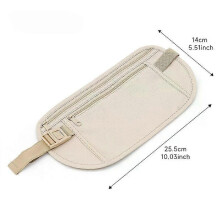 (beige) Sport Running Wais Bag Invisible Travel Waist Packs Pouch For Passport Money Belt Bag Hidden Security Wallet Gift Pack Money Bag